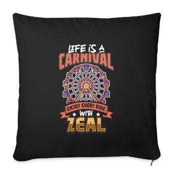 Circus Arts Circus Artists Event Staff - Sofa pillowcase 17,3'' x 17,3'' (45 x 45 cm) - black - Front