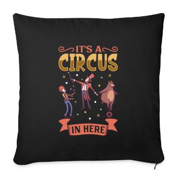 Circus Arts Circus Artists Event Staff - Sofa pillowcase 17,3'' x 17,3'' (45 x 45 cm) - black - Front
