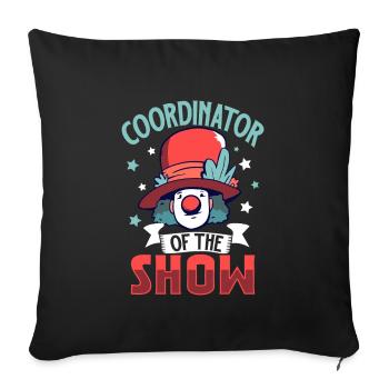 Circus Arts Circus Artists Event Staff - Sofa pillowcase 17,3'' x 17,3'' (45 x 45 cm) - black - Front