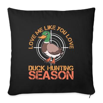 Duck Hunt Duck Hunter Bird Hunting Duck Hunting - Sofa pillowcase 17,3'' x 17,3'' (45 x 45 cm) - black - Front