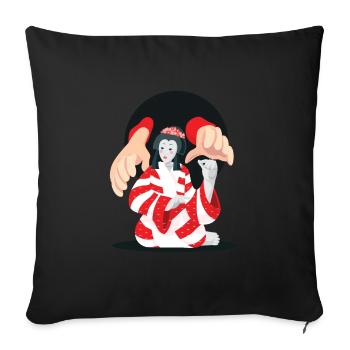 Professeur d’art dramatique Professeur d’art dramatique - Housse de coussin décorative 45 x 45 cm - noir - Devant