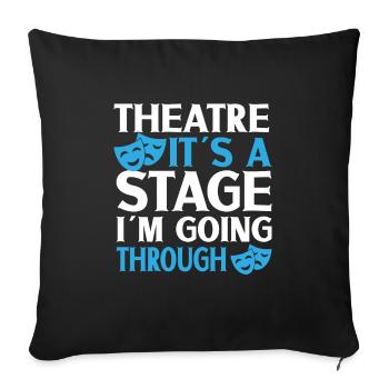 Professeur d’art dramatique Professeur d’art dramatique - Housse de coussin décorative 45 x 45 cm - noir - Devant