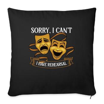 Drama teacher Drama teacher - Sofa pillowcase 17,3'' x 17,3'' (45 x 45 cm) - black - Front