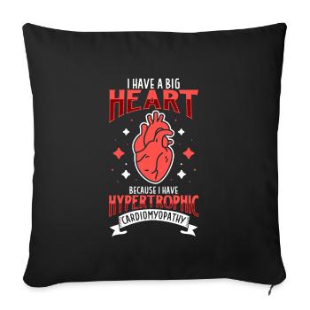 Heart Attack Open Heart Surgery Heart Surgery Gift - Sofa pillowcase 17,3'' x 17,3'' (45 x 45 cm) - black - Front
