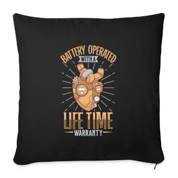 Heart Attack Open Heart Surgery Heart Surgery Gift - Sofa pillowcase 17,3'' x 17,3'' (45 x 45 cm) - black - Front