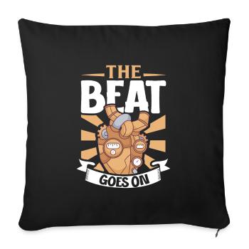 Heart Attack Open Heart Surgery Heart Surgery Gift - Sofa pillowcase 17,3'' x 17,3'' (45 x 45 cm) - black - Front