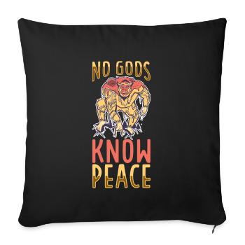 Athéisme athée Spaghetti volant - Housse de coussin décorative 45 x 45 cm - noir - Devant