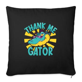 Alligator Crocodile Animal Reptile Zoo Lizard Love - Sofa pillowcase 17,3'' x 17,3'' (45 x 45 cm) - black - Front