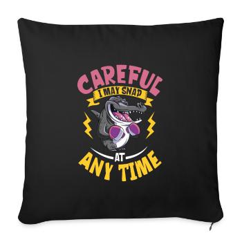 Alligator Crocodile Animal Reptile Zoo Lézard Love - Housse de coussin décorative 45 x 45 cm - noir - Devant