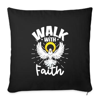 Jesus Christianity God Praying Prayer Pastor - Sofakissenbezug 45 x 45 cm - Schwarz - Vorne
