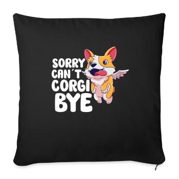 Chien/chiot : juste une fille qui aime les chiots - Housse de coussin décorative 45 x 45 cm - noir - Devant