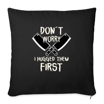 Butcher Butcher Meat Meat Cutter - Sofa pillowcase 17,3'' x 17,3'' (45 x 45 cm) - black - Front