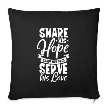 Jesus Christianity God Praying Prayer Pastor - Sofakissenbezug 45 x 45 cm - Schwarz - Vorne