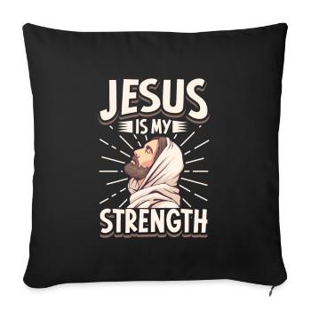 Jesus Christianity God Praying Prayer Pastor - Sofakissenbezug 45 x 45 cm - Schwarz - Vorne