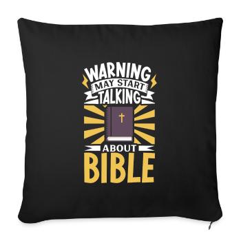 Jesus Christianity God Praying Prayer Pastor - Sofakissenbezug 45 x 45 cm - Schwarz - Vorne