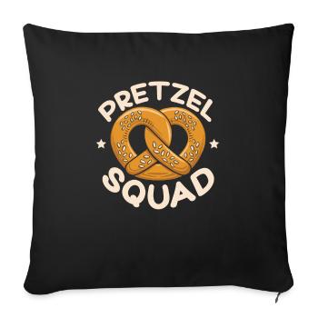 Cuisson Bretzel Boulangerie allemande Boulangerie Boulangerie Boulanger - Housse de coussin décorative 45 x 45 cm - noir - Devant