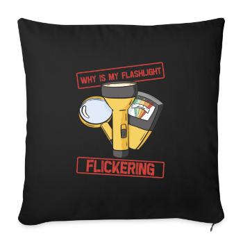 Recherche paranormale Chasseur de fantômes d’Halloween - Housse de coussin décorative 45 x 45 cm - noir - Devant