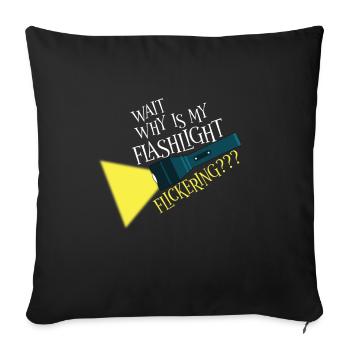 Recherche paranormale Chasseur de fantômes d’Halloween - Housse de coussin décorative 45 x 45 cm - noir - Devant