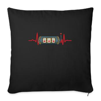 Poker Casino Poker Player Gambling Roulette Gift - Sofakissenbezug 45 x 45 cm - Schwarz - Vorne