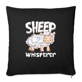 Funny Sheep Barn Farmer Farming Sheep Lover - Sofakissenbezug 45 x 45 cm - Schwarz - Vorne