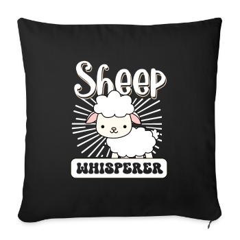 Funny Sheep Barn Farmer Farming Sheep Lover - Sofakissenbezug 45 x 45 cm - Schwarz - Vorne