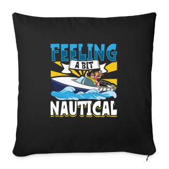 Boating Dad Boat Captain Pontoon Sailor Cruising - Sofa pillowcase 17,3'' x 17,3'' (45 x 45 cm) - black - Front
