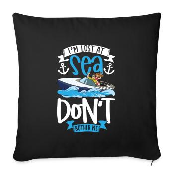 Boating Dad Boat Captain Pontoon Sailor Cruising - Sofakissenbezug 45 x 45 cm - Schwarz - Vorne