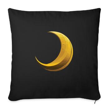 Moon phases, full moon, stars, space, moon, night - Sofa pillowcase 17,3'' x 17,3'' (45 x 45 cm) - black - Front