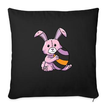 Gothic Rabbit Gothic Rabbit Gothic Easter Emo Goth - Sofa pillowcase 17,3'' x 17,3'' (45 x 45 cm) - black - Front