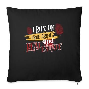 True Crime Murder Spy Crime Interest Gift Idea - Sofakissenbezug 45 x 45 cm - Schwarz - Vorne