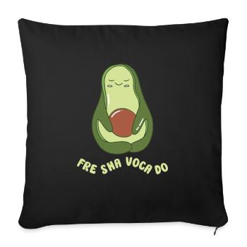 funny avocado avocado pun avocado lover - Sofa pillowcase 17,3'' x 17,3'' (45 x 45 cm) - black - Front