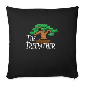 Bonsai Japan Silhouette Gardener Gardening Lover - Sofa pillowcase 17,3'' x 17,3'' (45 x 45 cm) - black - Front