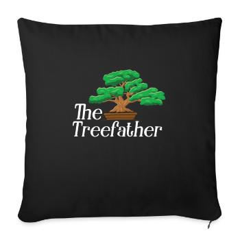 Bonsai Japan Silhouette Gardener Gardening Lover - Sofa pillowcase 17,3'' x 17,3'' (45 x 45 cm) - black - Front