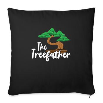Bonsai Japan Silhouette Gardener Gardening Lover - Sofa pillowcase 17,3'' x 17,3'' (45 x 45 cm) - black - Front