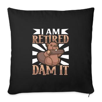 Beaver Fan Beaver Lover Funny Beaver Gift - Sofa pillowcase 17,3'' x 17,3'' (45 x 45 cm) - black - Front