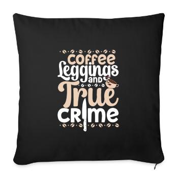 True Crime Murder Spy Crime Interest Gift Idea - Sofakissenbezug 45 x 45 cm - Schwarz - Vorne