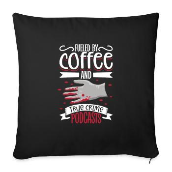 True Crime Murder Spy Crime Interest Gift Idea - Sofakissenbezug 45 x 45 cm - Schwarz - Vorne