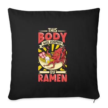 Ramen Fan Japanese Food Ramen Girl Japanese Noodle - Sofakissenbezug 45 x 45 cm - Schwarz - Vorne