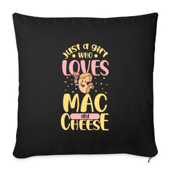 MAC AND CHEESE GIFT: powered by mac & cheese - Sofakissenbezug 45 x 45 cm - Schwarz - Vorne