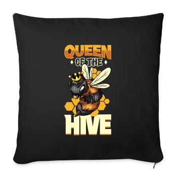 Honey bee beekeeping beekeeper honey bee apiary - Sofa pillowcase 17,3'' x 17,3'' (45 x 45 cm) - black - Front