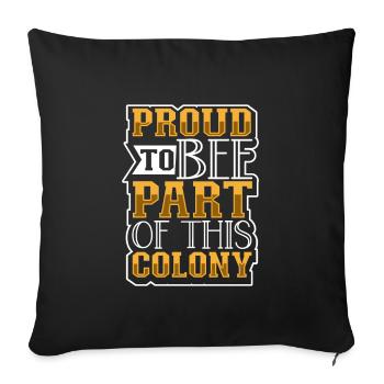 Honey bee beekeeping beekeeper honey bee apiary - Sofa pillowcase 17,3'' x 17,3'' (45 x 45 cm) - black - Front