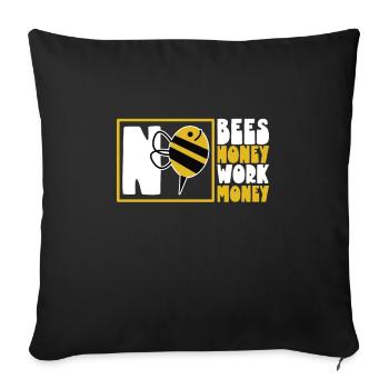 Honey bee beekeeping beekeeper honey bee apiary - Sofa pillowcase 17,3'' x 17,3'' (45 x 45 cm) - black - Front