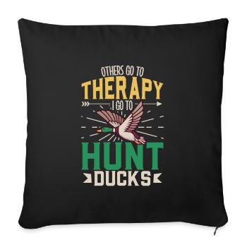 Duck Hunt Duck Hunter Bird Hunting Duck Hunting - Sofa pillowcase 17,3'' x 17,3'' (45 x 45 cm) - black - Front