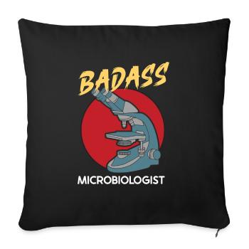 Microbiologist Microbiology Lab Staph Biology - Sofa pillowcase 17,3'' x 17,3'' (45 x 45 cm) - black - Front