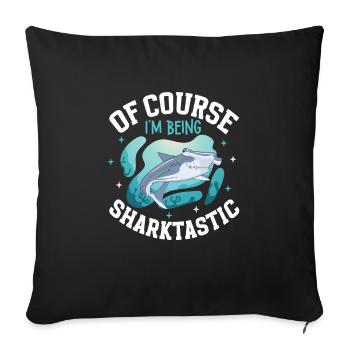 Shark Ocean Predator Plongée sous-marine - Housse de coussin décorative 45 x 45 cm - noir - Devant