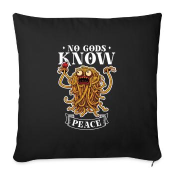 Athéisme athée Spaghetti volant - Housse de coussin décorative 45 x 45 cm - noir - Devant
