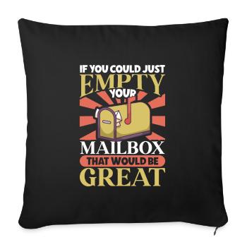 Postal clerk Postlady Postman Post Office - Sofa pillowcase 17,3'' x 17,3'' (45 x 45 cm) - black - Front