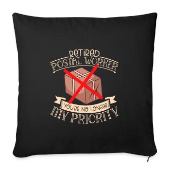 Postal clerk Postlady Postman Post Office - Sofa pillowcase 17,3'' x 17,3'' (45 x 45 cm) - black - Front