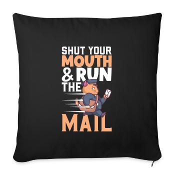 Postal clerk Postlady Postman Post Office - Sofa pillowcase 17,3'' x 17,3'' (45 x 45 cm) - black - Front