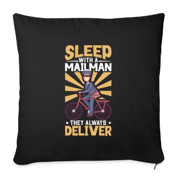 Postal clerk Postlady Postman Post Office - Sofa pillowcase 17,3'' x 17,3'' (45 x 45 cm) - black - Front